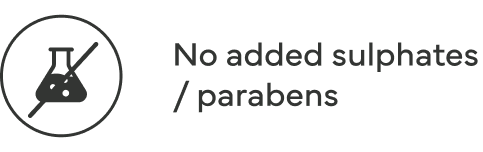 No added sulphates / parabens
